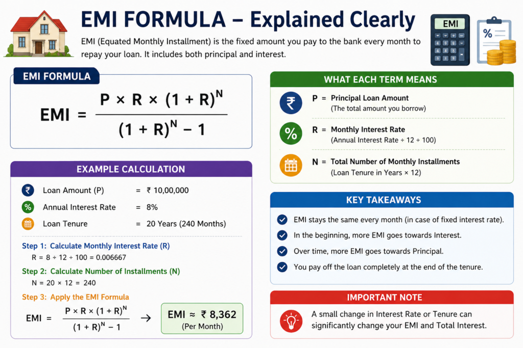 How To Calculate Home Loan EMI what is emi formula